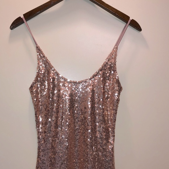Rose Gold Sequin Dress - Picture 2 of 5
